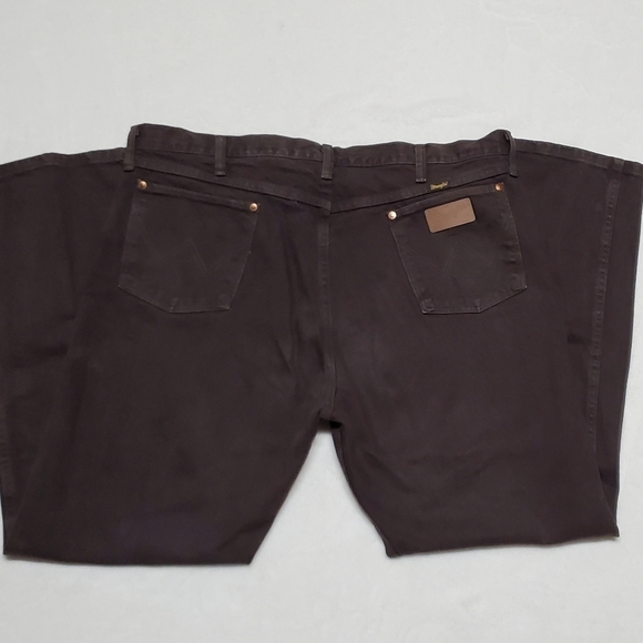 VINTAGE 1980s Wrangler Dark Brown USA Made High Waisted Butt Hugging Jeans - Picture 6 of 9